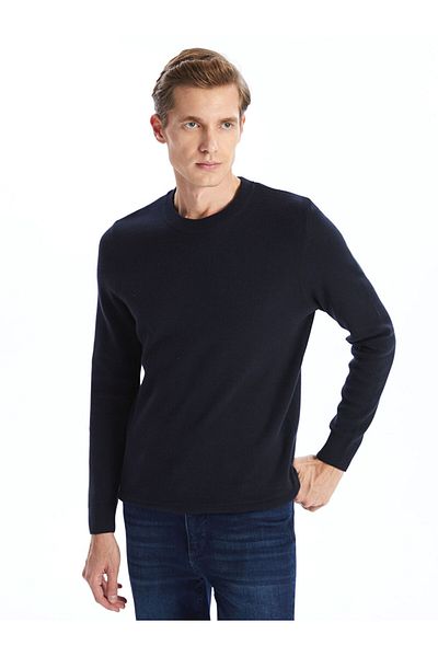 LC Waikiki Ανδρικό πλεκτό πουλόβερ LCW Crew Neck