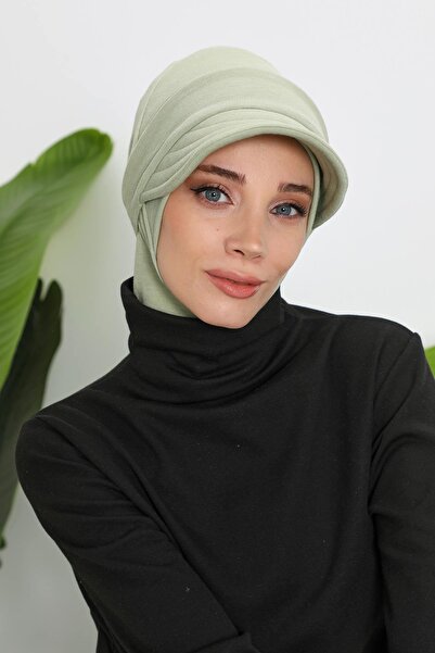 Aisha's Design Turban de iarnă cu vizor detașabil, B-82RB, verde verde