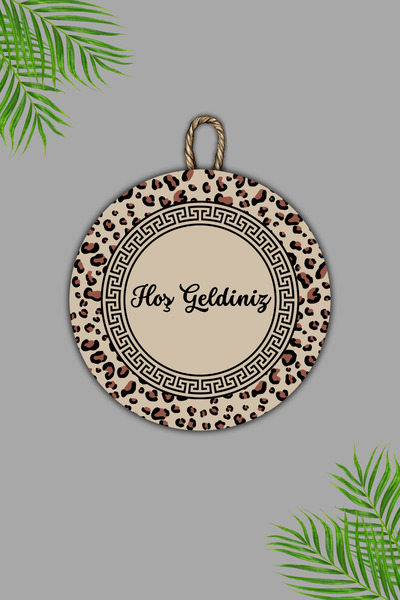 Dormot Digital Printing Wood, Leopard Print Door Ornament, Wall Ornament