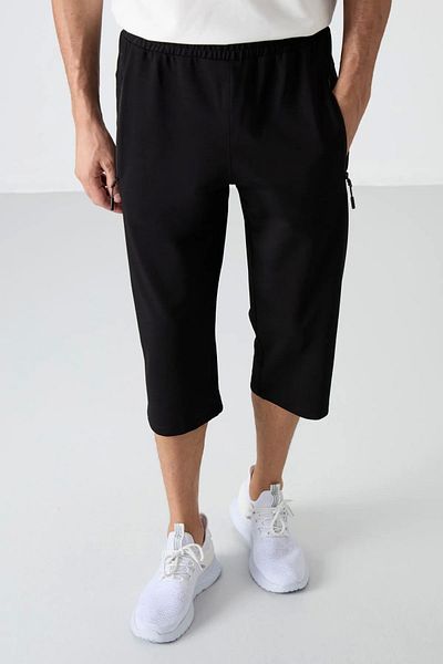 TOMMY LIFE Buzunar cu fermoar albastru închis, cu potrivire standard, pantaloni clasici pentru bărbați Capri-83090