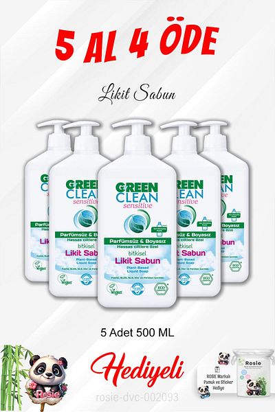Green Clean 500 ml Liquid Soap - Pay 4, Rosie Cotton