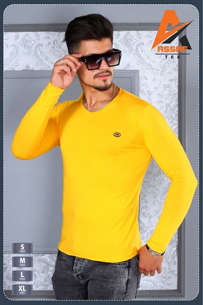 ASSAF Men's Long Sleeve Compression Body Fitness T-Shirt