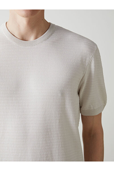 LC Waikiki Lcw Vision Beige Crew Neck Short Sleeve Men's Knitwear Sweater