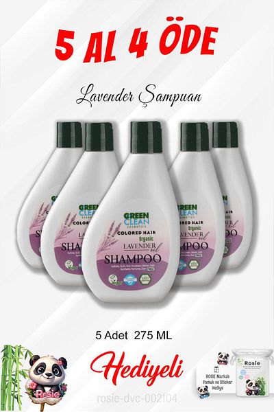 Green Clean Rosie Cotton Lavender Shampoo - Buy 5 Get 4 275 ml