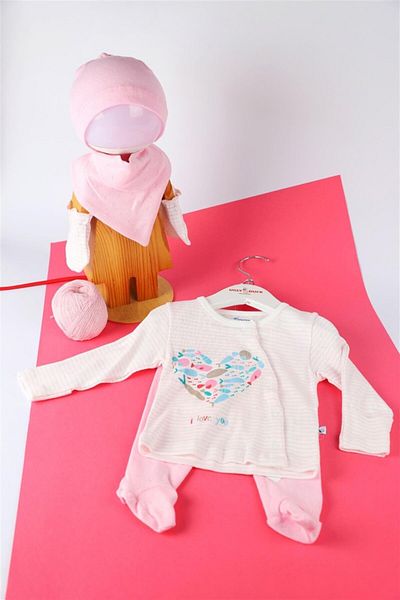 Ugly Duck 0-3 Months Baby Girl Pink I Love You Set of 5