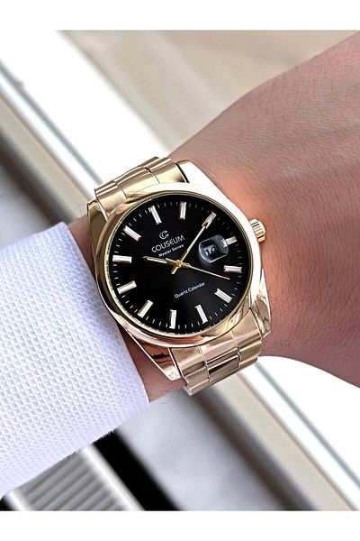 Coliseum Steel Band Calendar Dial Boxed Series Men's Wrist Watch Ft.Cls.E008