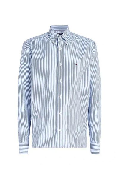 Tommy Hilfiger Tommy Hilfiger ανδρικό flex ποπλίνα κλασικό ριγέ πουκάμισο Μπλε