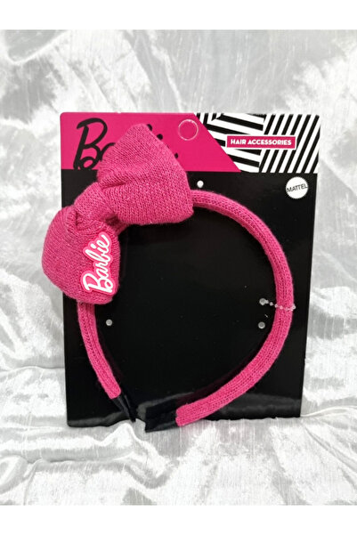Barbie Kız çocuk triko taç fiyonklu lisanslı ürün pembe
