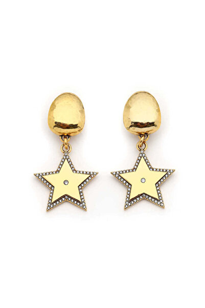 Mon Reve Altın Kaplama Yıldız  Klipsli Küpe