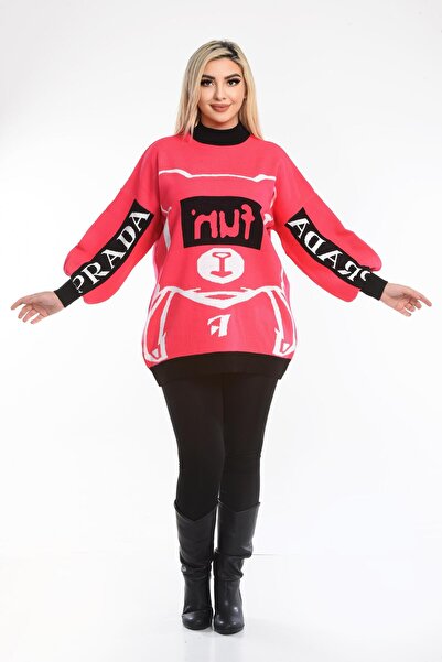 NEWC Patterned Loose Knitwear Sweater