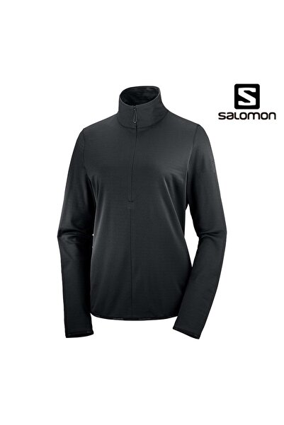 Salomon Outrack HALF Zip Mid W Midlayer LC1862300 Дамска суитшърт SİYAH