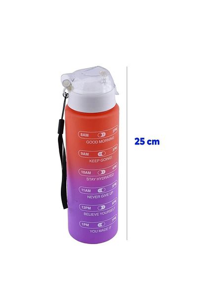 NUBLADO Sports Water Bottle 800 ml Bpa Free Children's Water Bottle Leakproof Strawless Water Bottle Pink Purplemotivation.