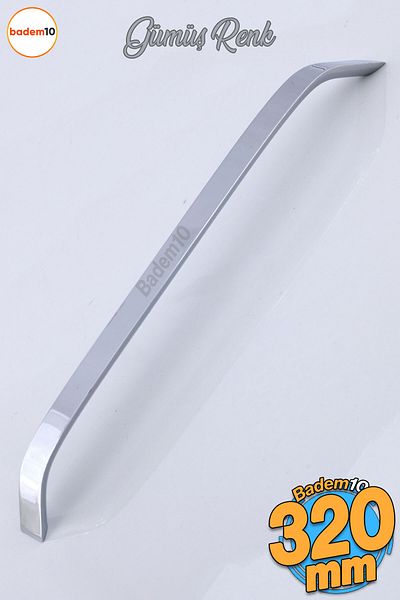 Badem10 Mâner din metal argintiu cromat Şahin 320 mm - 32 cm Mobilier Bucătărie Sertar Dulap Mânere dulap Mâner
