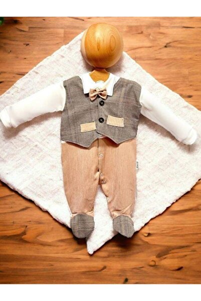 Zekids Erkek Bebek Papyonlu Şık Tulum