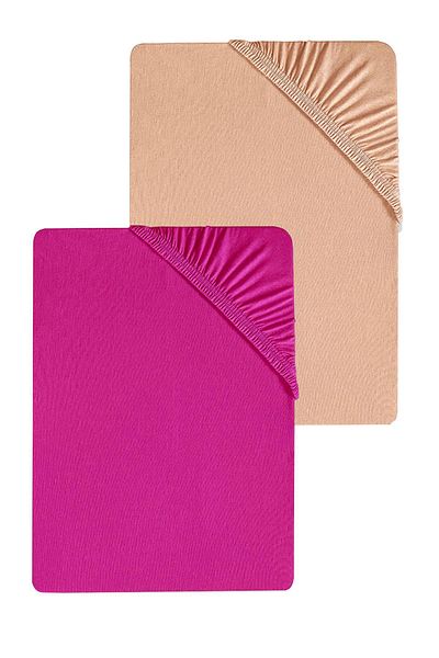 COTENCONCEPT 2 Plain Cotton Single Sheets 120 X 200 X 30 cm Elastic Combed Cotton Sheets