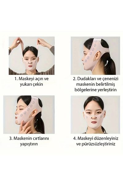 giyindegel Double Chin Elastic and Breathable Beauty Strap Chin Mask Face Lifting Belt