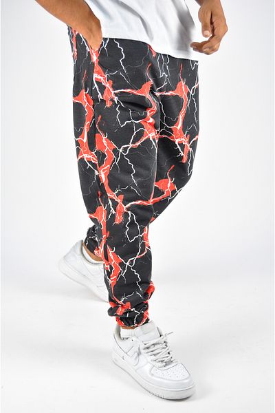 Superbluemexico Blitch Patterned Trousers with Elastic Legs