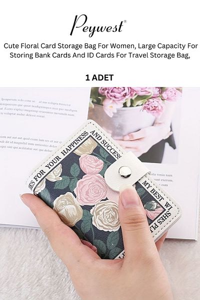 PEYWEST 20 Compartment Mini Card Holder Wallet Classic - Modern Design