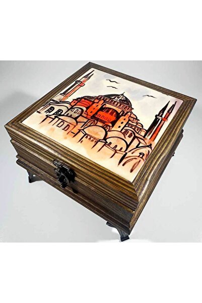 Çini Evi Hagia Sophia Motif Wooden Box