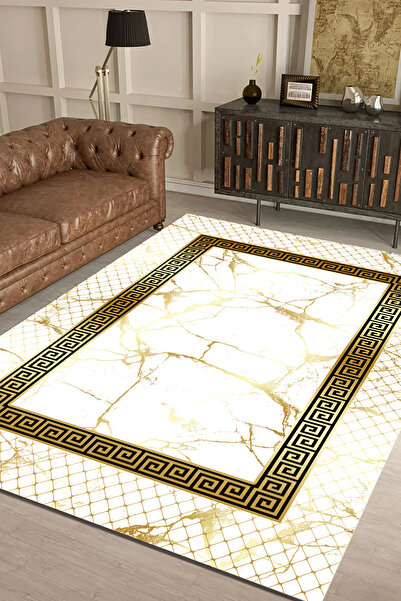CAPPİO HALI Dijital Baskılı Makinada yıkanabilir Salon Halısı Mutfak Halısı Y...