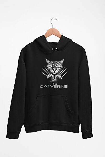 Tshirto CATVERINE Φούτερ με κουκούλα με στάμπα με 3 κλωστές Navy Blue/Μαύρο μ...