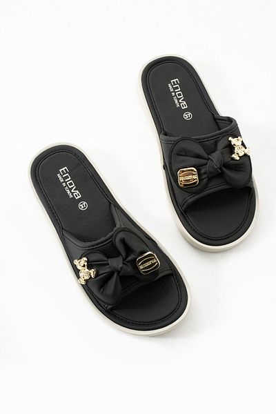 Enova Women's Modern Lightweight Modern Young Buckle Slippers Narrow Fit