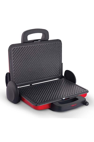 İMPEX Impex Turkish Toaster Sandwich Maker Anti-Stick Coating 4 Large Slice 3 Temperature Controller 1800W