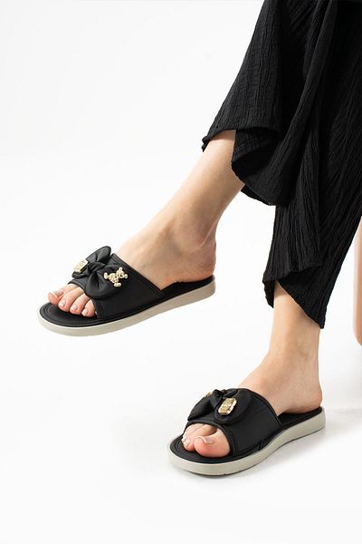 Enova Women's Modern Lightweight Modern Young Buckle Slippers Narrow Fit