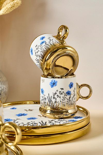 Perotti Jardim Porcelain 6-Person Catering Coffee Cup Set