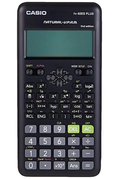 Casio 1/FX-82ES Plus Siyah Bili1/MSel Fonksiyonlu Hesap Makinesi 2.Versiyon