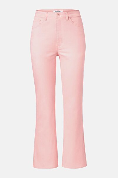 Tchibo Women Regular Fit Belt Loops Plain Jeans, Pink