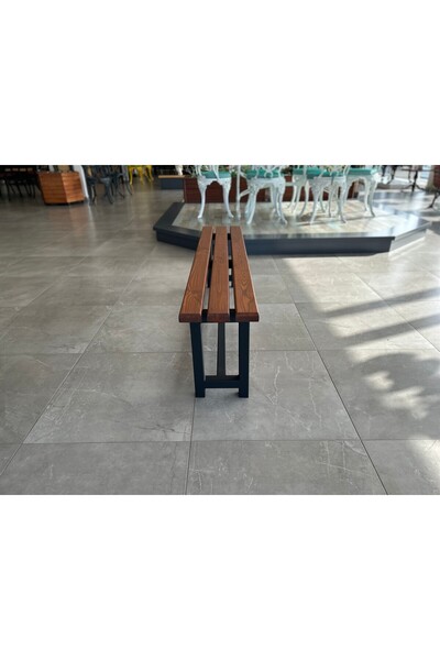 Kural Döküm Metal Ayaklı Ahşap Bench / Soyunma Odası Bankı