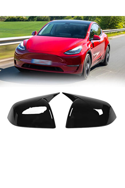 FV-TUNİNG Tesla Model Y Yarasa Ayna Kapağı Batman İthal Pianoblack