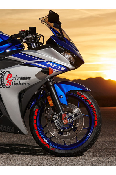 Performance Stickers Yamaha Racing Motorsiklet Lastik Stikeri Lastik Yazısı T...