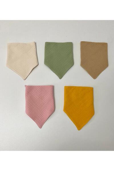 GÜNEŞ KİDS طقم وشاح أطفال من القطن العضوي بنسبة 100% مكون من أربع طبقات مكون ...