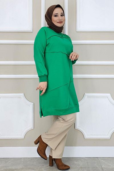 PYS Women's Nervured Stitching Teseture Tunic