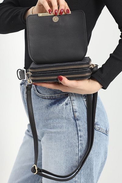 HAYAL BUTİK Geantă neagră cu model Armine - 381.1853