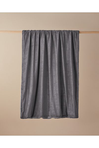 English Home Grey Corduroy Sherpa Velvet - 120X160 cm Tv Blanket