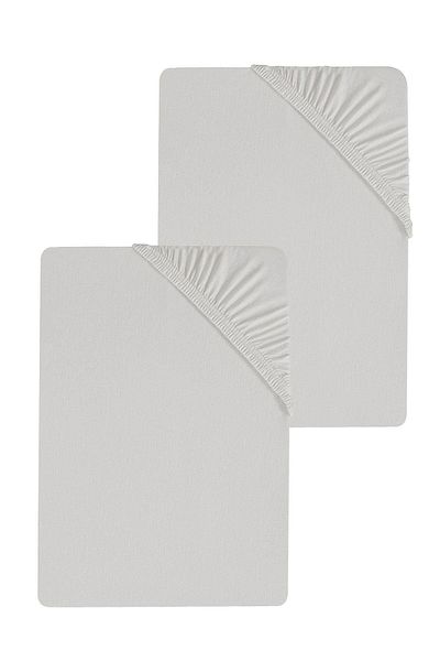 COTENCONCEPT 2 Plain Cotton Single Sheets 120 X 200 X 30 cm Elastic Combed Cotton Sheets