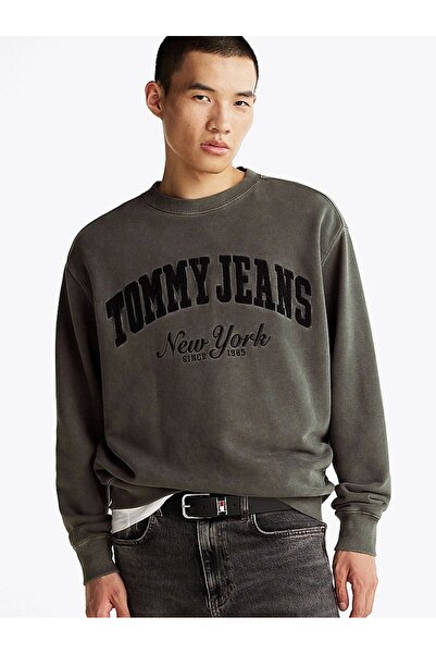 Tommy Hilfiger Ανδρικό Φούτερ Varsity Πλυμένο Χαλαρής Γραμμής M