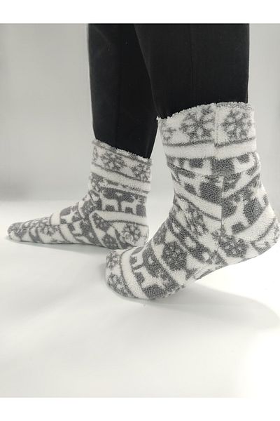 fluffy Wellsoft Soft Fabric with Pattern - Warm, Lightweight and Comfortable Sleep Socks