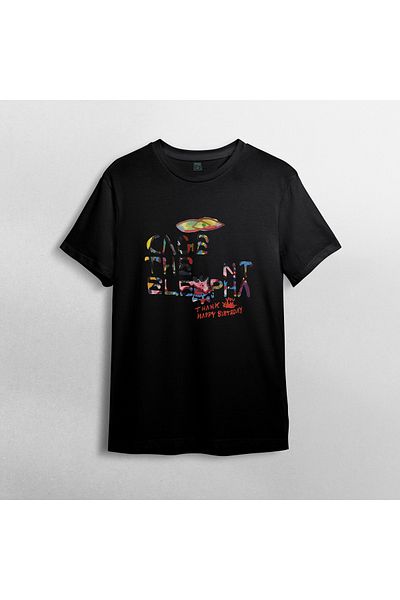 Pixxa Μπλουζάκι Cage the Elephant Crew Neck 100% βαμβακερό - Μοντέλο 2