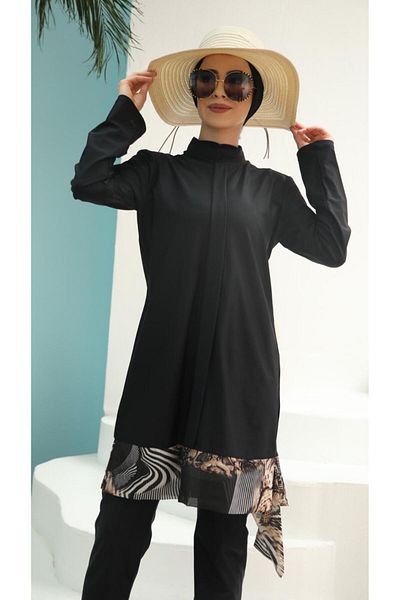 ns tasa Julia Skirt End Amazon Leopard Print Design Hijab Swimsuit Set