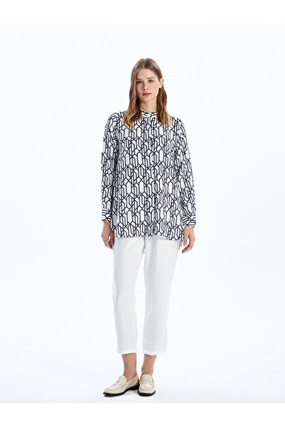 LC Waikiki New Season Judge Collar Patterned Women's Shirt Tunic - S5Fm73Z8