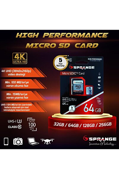 SPRANGE Washa Sprange 64Gb 4K Ultra Hd Memory Card