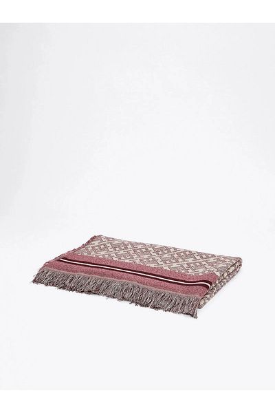 Tommy Hilfiger Monoplay Jacquard Red Scarf