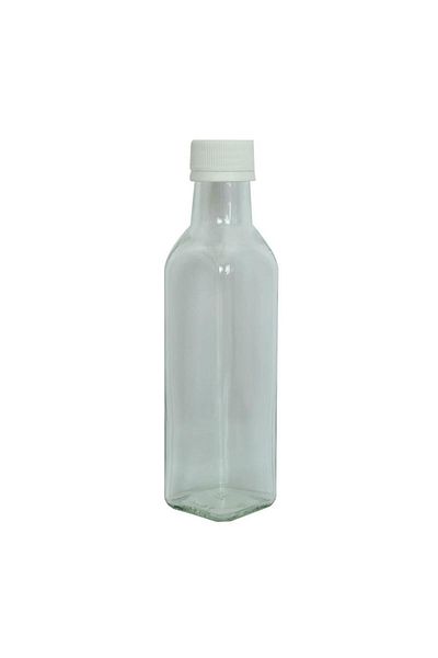 LokmanAVM Empty Glass Bottle Empty Transparent Color Glass Bottle with Locking Lid 250cc