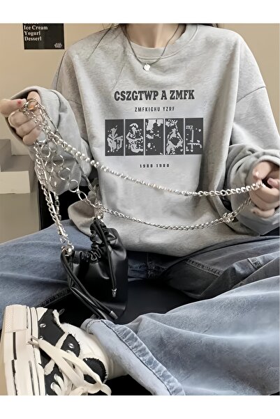 MODAVİBE Φούτερ από ύφασμα με μείγμα βαμβακιού και πολυεστέρα, με 2 κλωστές κ...