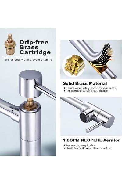 OEM Kitchen Stove Side Pot Faucet New Model Chrome Color Imported