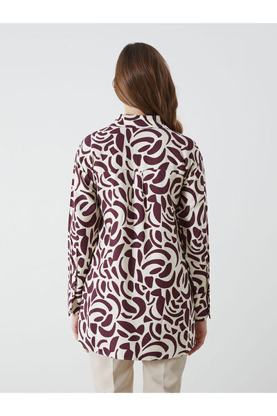 LC Waikiki Lcw Modest Brown Print Women's Shirt Tunic